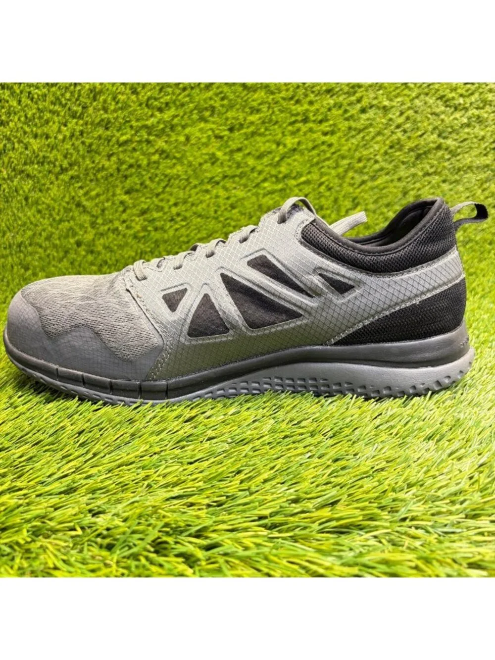Reebok ZPrint Mens Size 13E Gray Black Athletic Steel Toe Safety Work Shoes